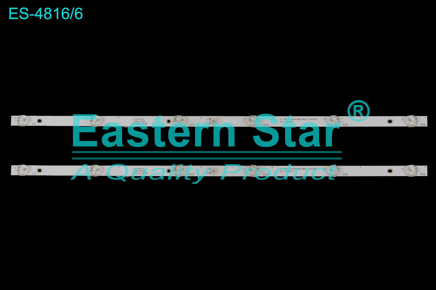 ES-4816 - FOX 32DLE642, 2X6, 563mm, 3V | LED-STAR-ES-4816