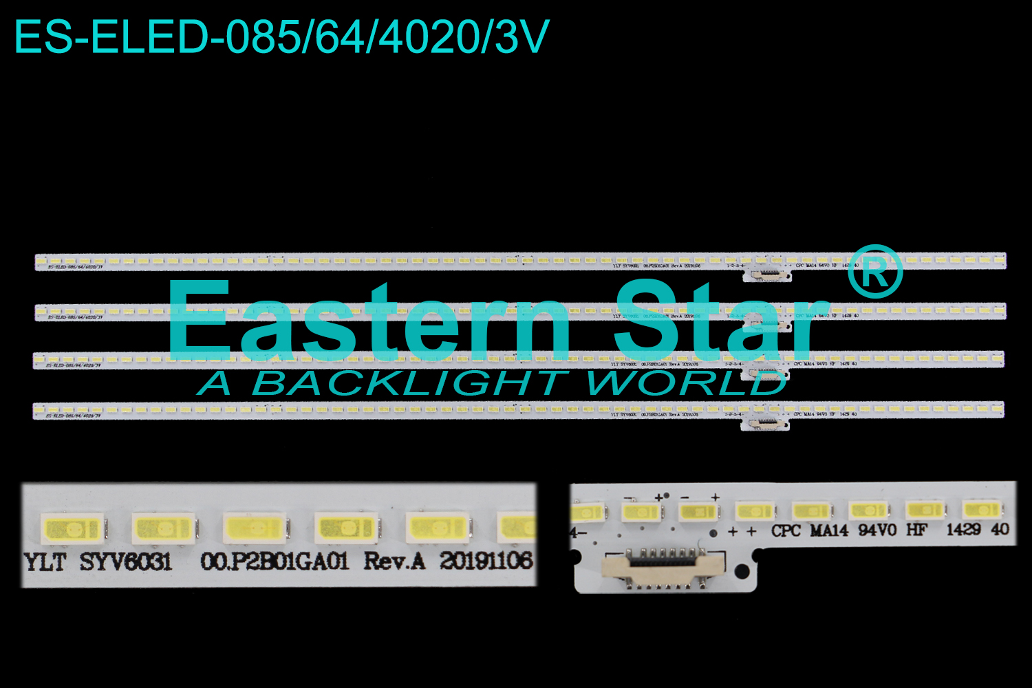 ES-ELED-085 - SONY KDL-60W855B, 4x64, 370mm, 3V | LED-STAR-ES-ELED-085