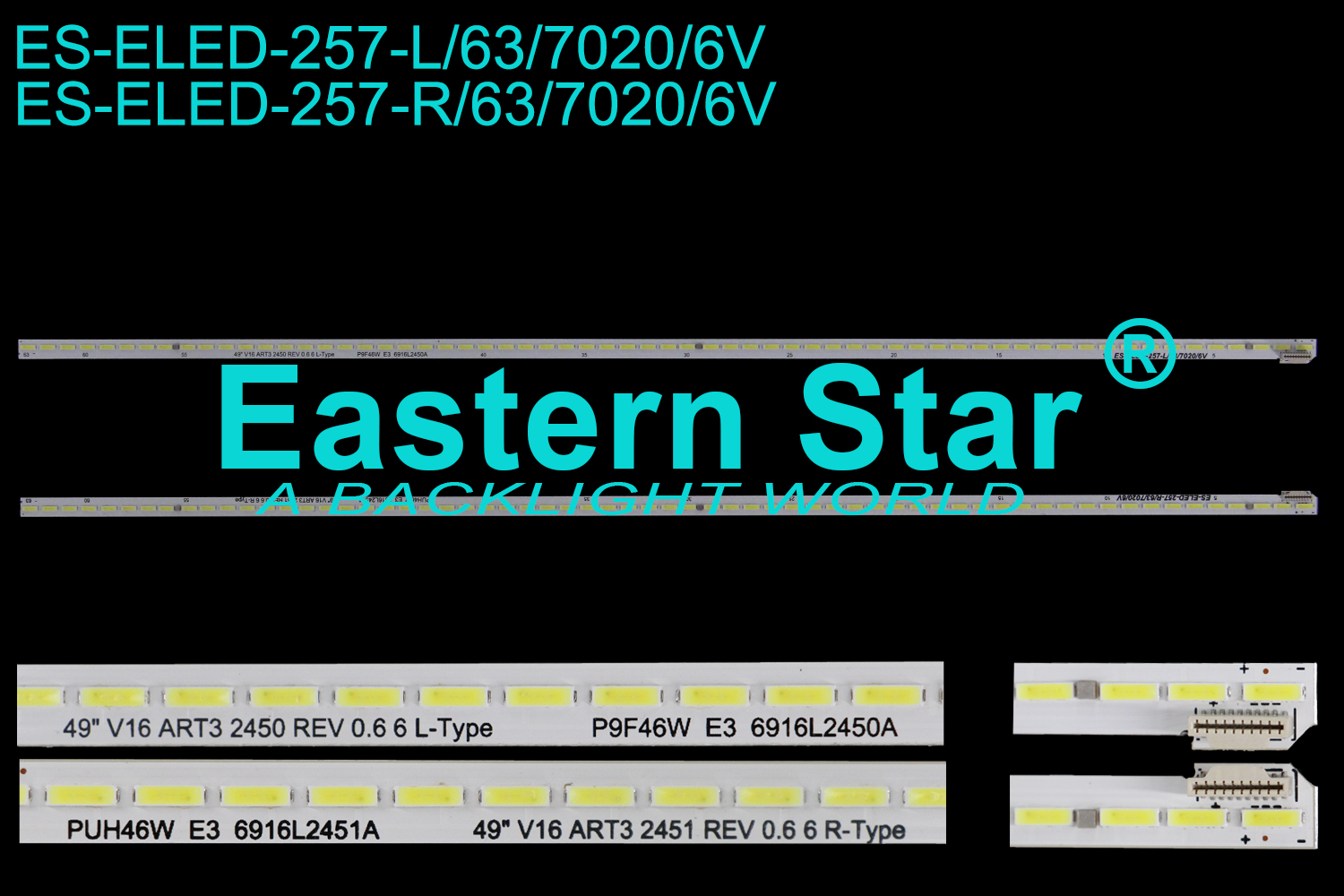 ES-ELED-257 - LG 49UH7707, 2X63, 535mm, 6V | LED-STAR-ES-ELED-257