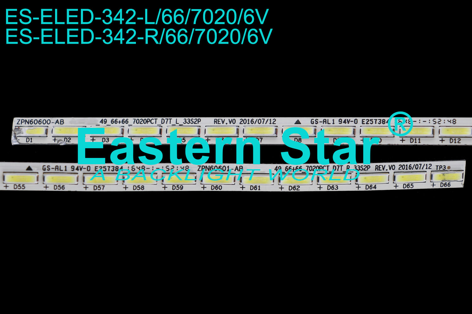 ES-ELED-342 - GRUNDIG 49VLX8720, 2x66, 540mm, 6V | LED-STAR-ES-ELED-342