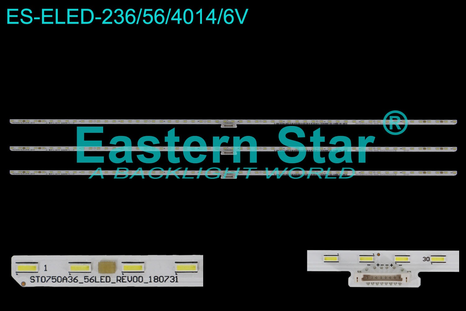 ES-ELED-236 - SONY KD-75X8500F, L+M+R, 3X56, 545mm, 6V | LED-STAR-ES-ELED-764