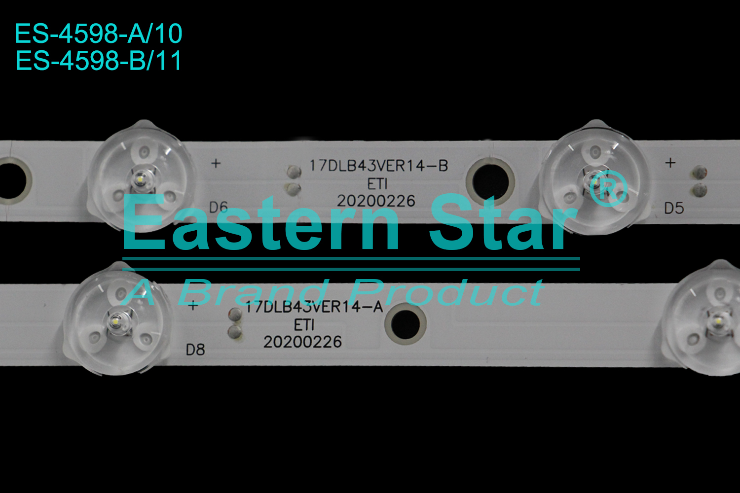 ES-4598 - TOSHIBA 43U2063, 10+11+10, 802mm, 3V | LED-STAR-ES-857