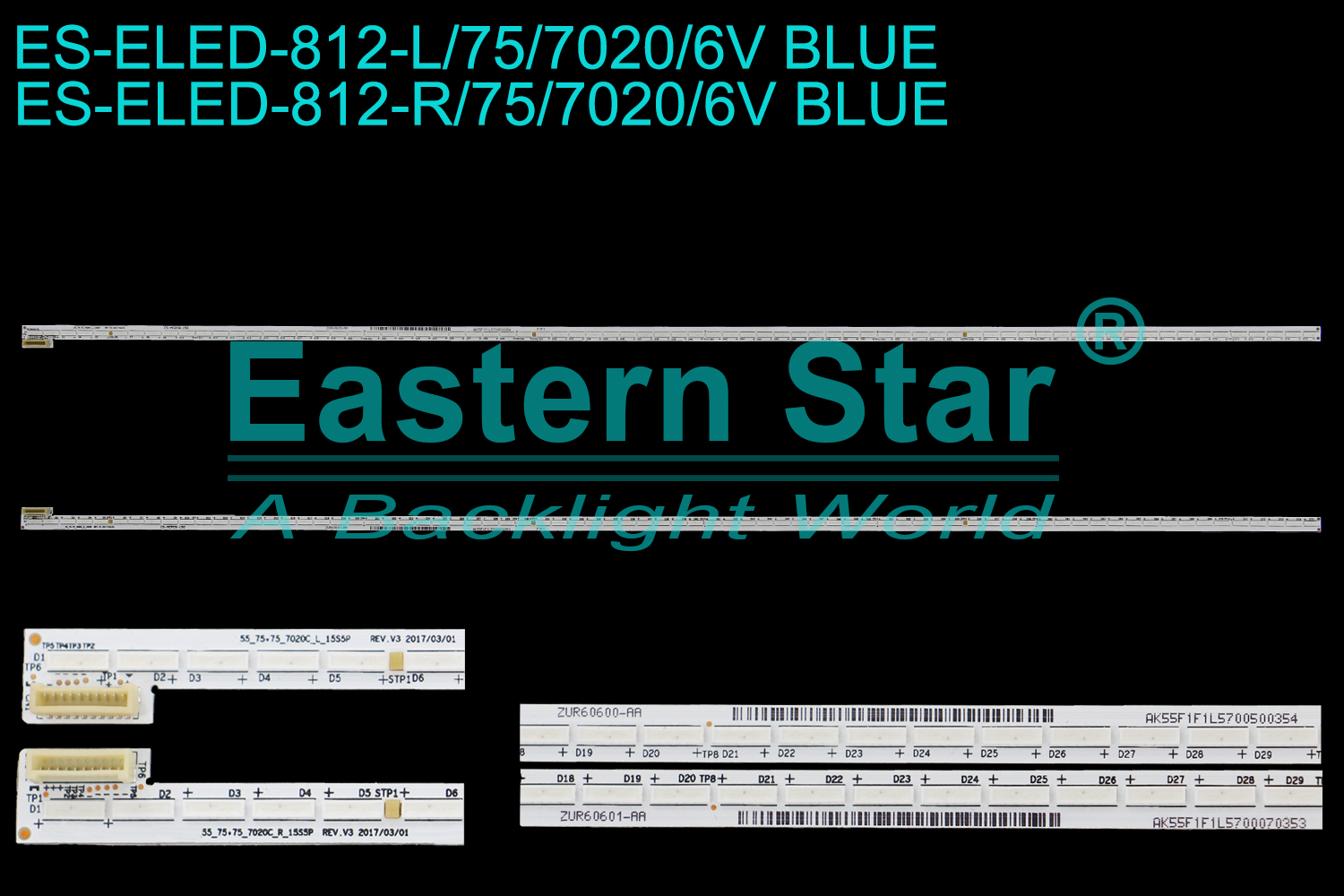 ES-ELED-812 - GRUNDIG 55GUB8782, 2X75, 690mm, 6V | LED-STAR-ES-ELED-812