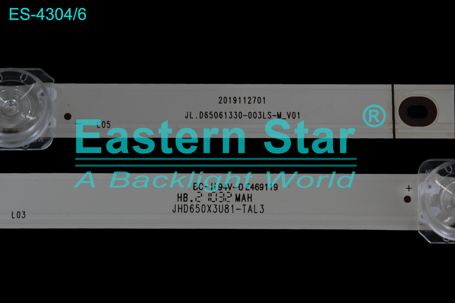 ES-4304 - HISENSE 65A7500F, 12X6, 619mm, 3V | LED-STAR-ES-932
