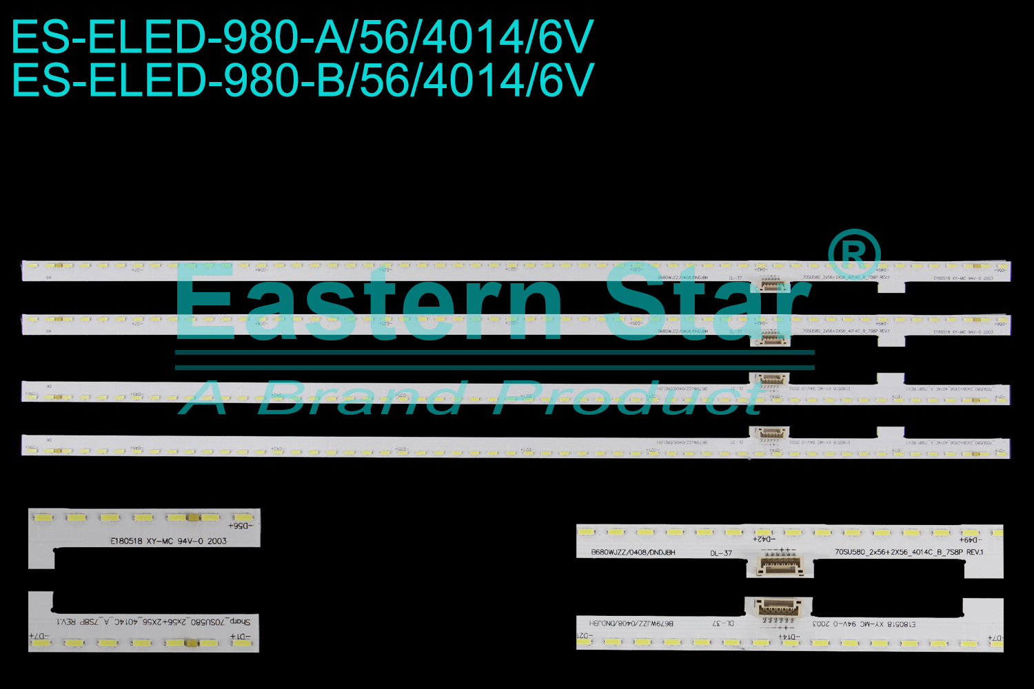 ES-ELED-980 - SHARP LC-70UI9362E, 4X56, 381mm, 6V | LED-STAR-ES-ELED-264