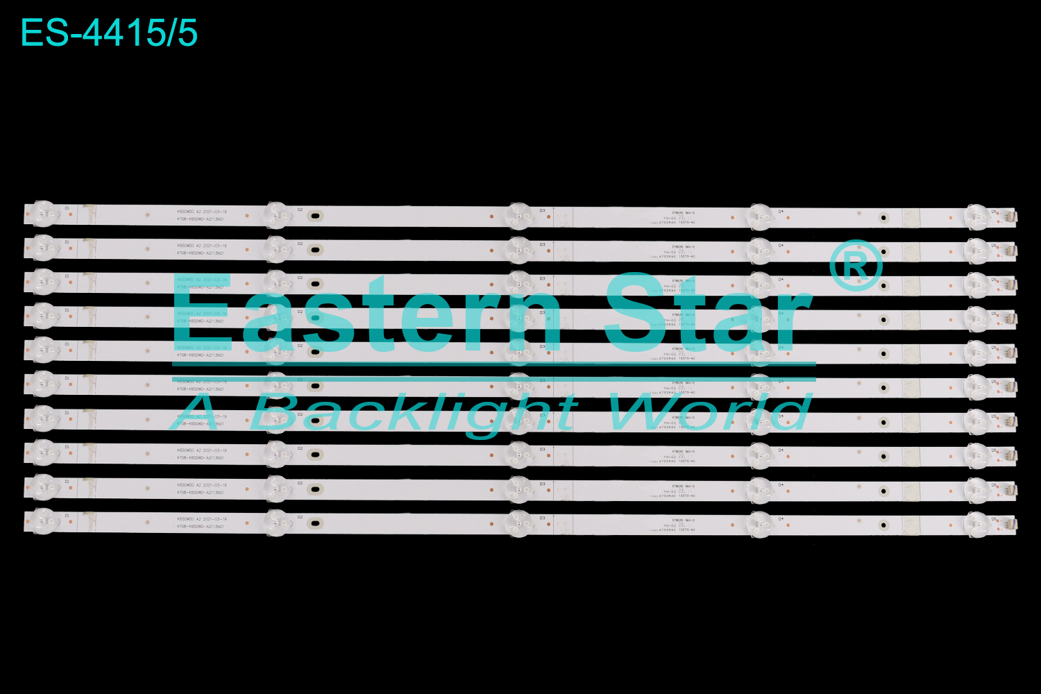 ES-4415 - NEXT YE-65020GFSG5-4K, 10x5, 585mm, 3V | LED-STAR-ES-3294