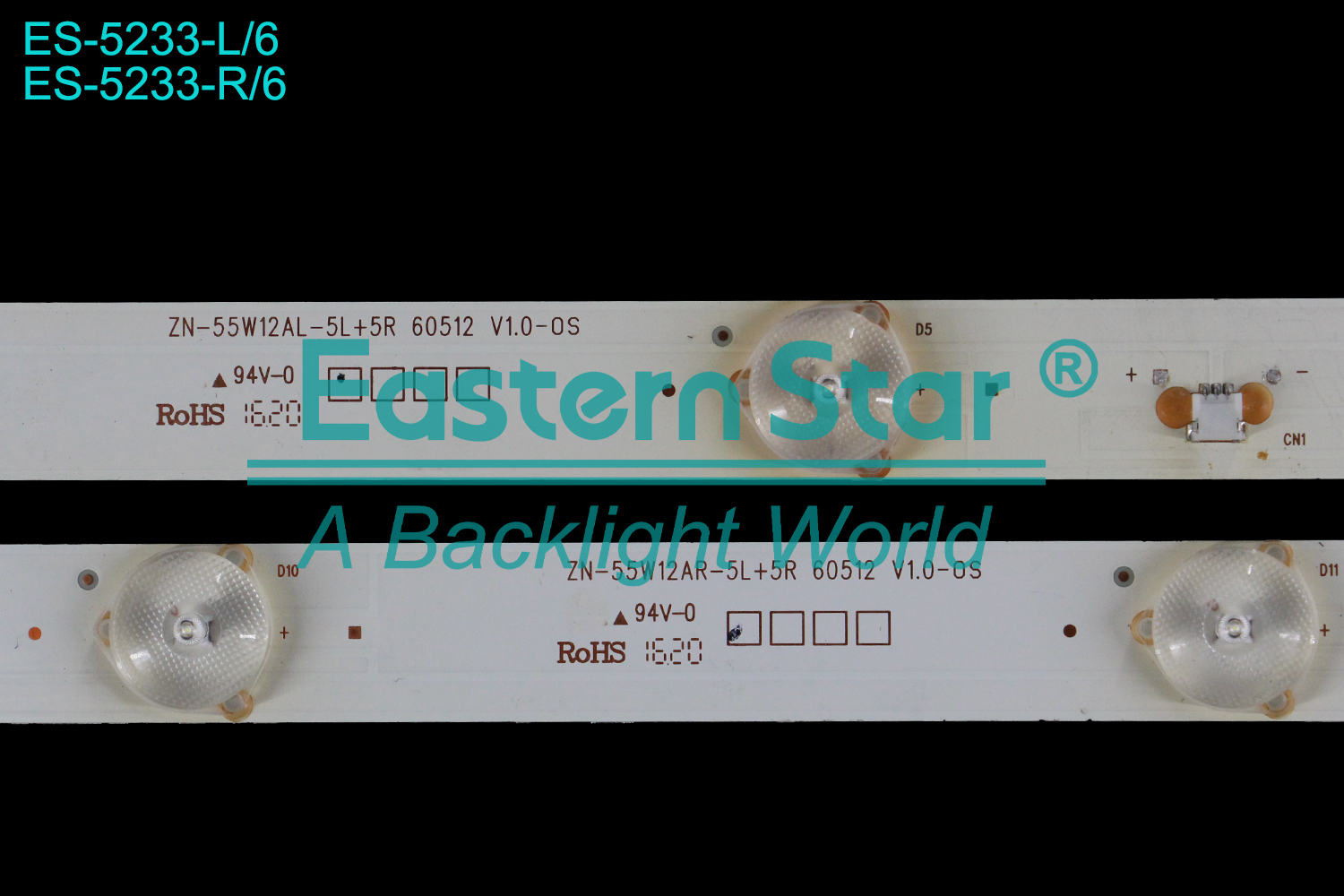 ES-5233 - FOX 55D550, 5R+5L, 3V | LED-STAR-ES-258