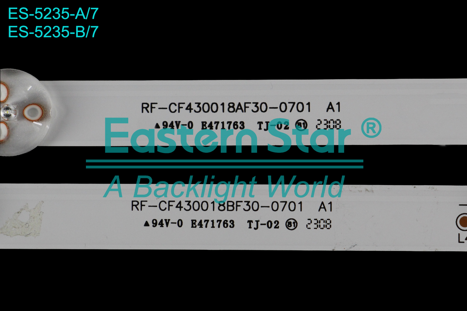 ES-5235 - TOSHIBA 43LA2B63DG, VOX 43DSW550B, 2A+1B, 3X7, 796mm, 3V | LED-STAR-ES-3656