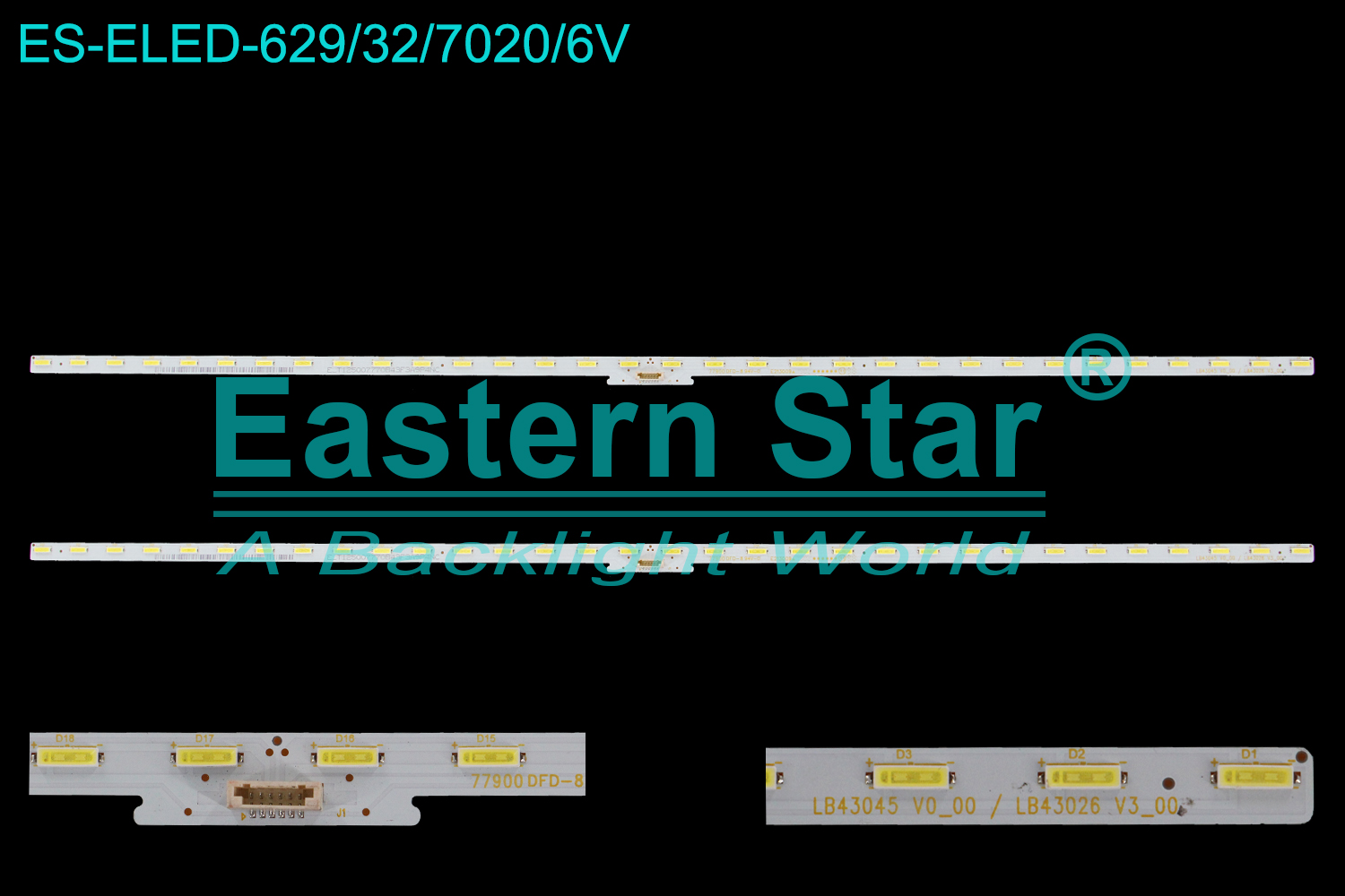 ES-ELED-629 - SONY KD-43X720E, 2X32, 462mm, 6V | LED-STAR-ES-ELED-629