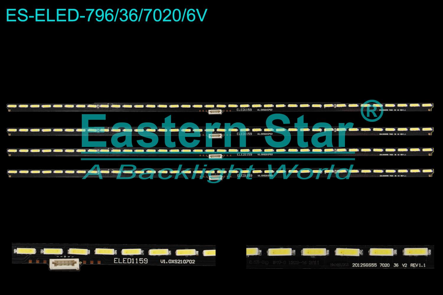 ES-ELED-796 - PHILIPS 55PFL7007, 55PFL8008, 4X36, 333mm, 6V | LED-STAR-ES-ELED-019