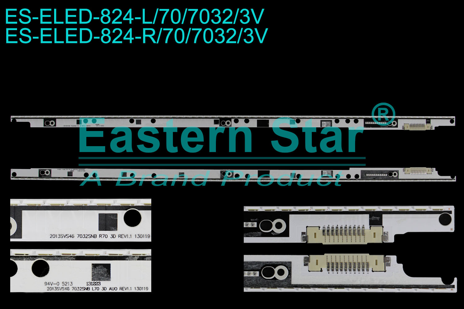 ES-ELED-824 - SAMSUNG UE46F8500, 2X70, 575mm, 3V | LED-STAR-ES-ELED-009