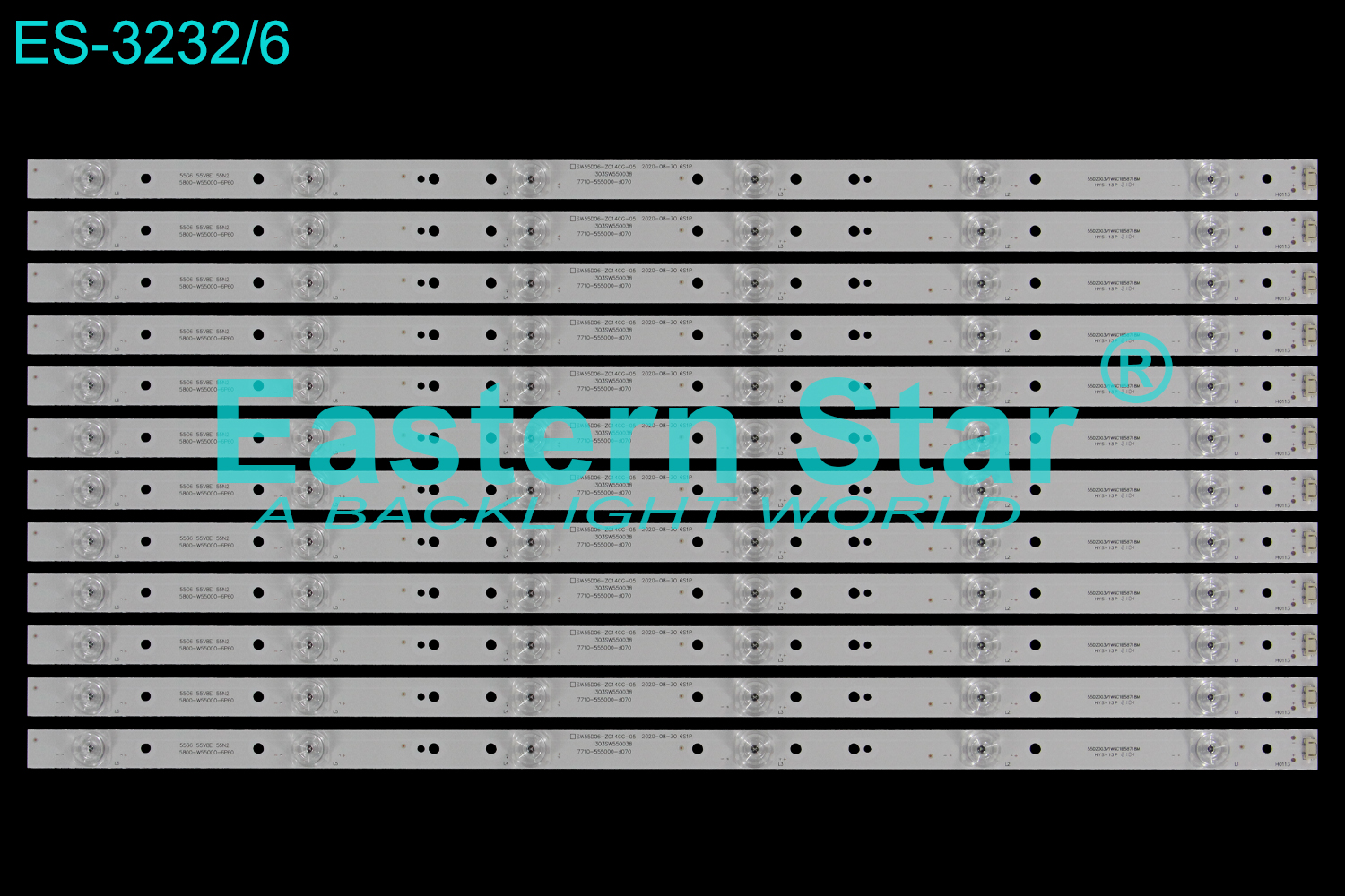 ES-3232 - TESLA 55S901SUS, 12X6, 587mm, 3V | LED-STAR-ES-3232
