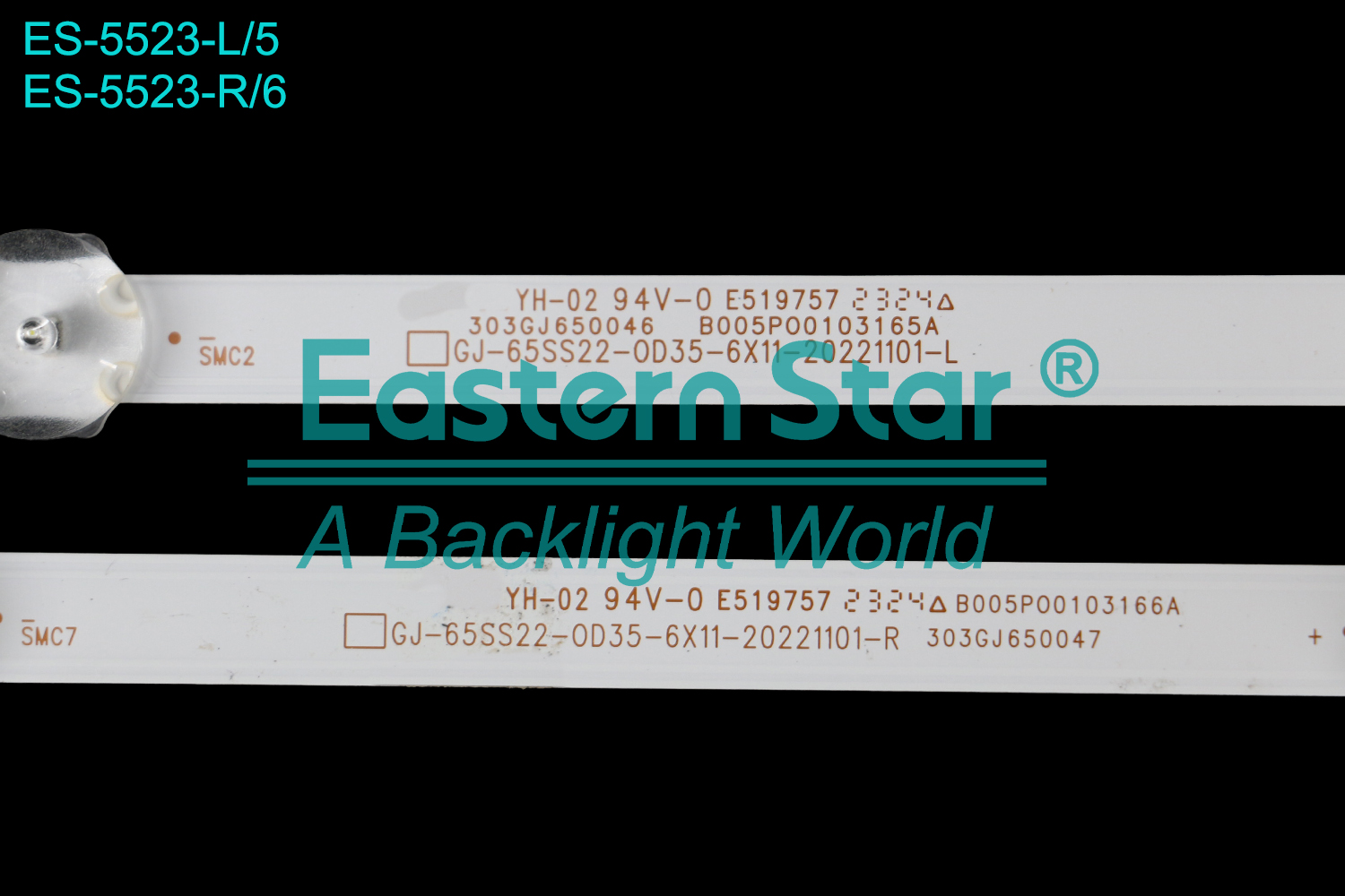 ES-5523 - SAMSUNG UE65AU7022, 6R+6L, 12 traka, 3V | LED-STAR-ES-5523