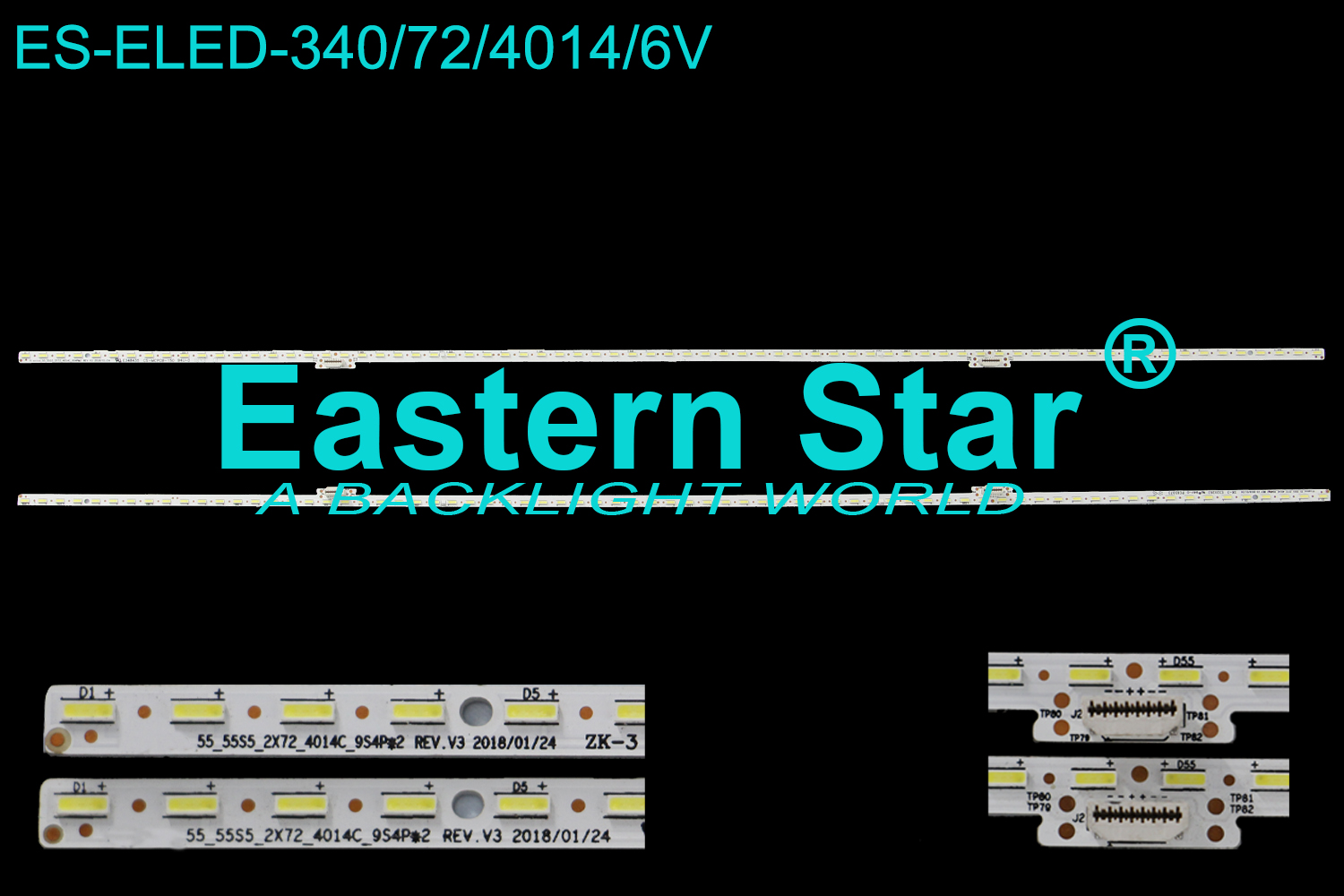 ES-ELED-340 - HISENSE H55U7A, 2x72, 600mm, 6V | LED-STAR-ES-ELED-340